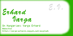 erhard varga business card